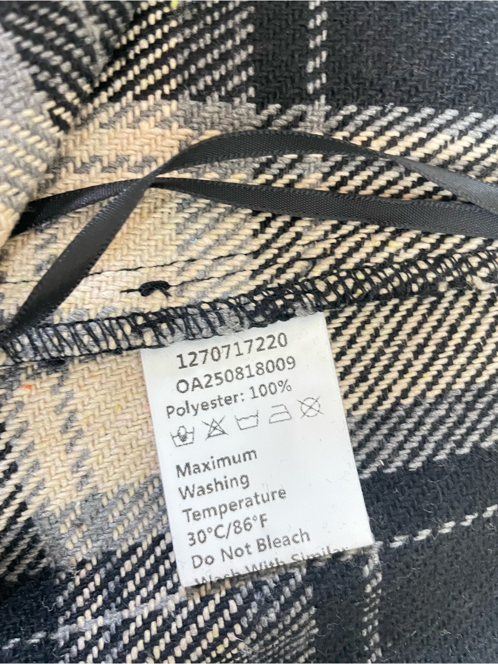Commense Women’s Checkered Scallop Trim Skirt/skort black/grey/cream Size M - Picture 12 of 16
